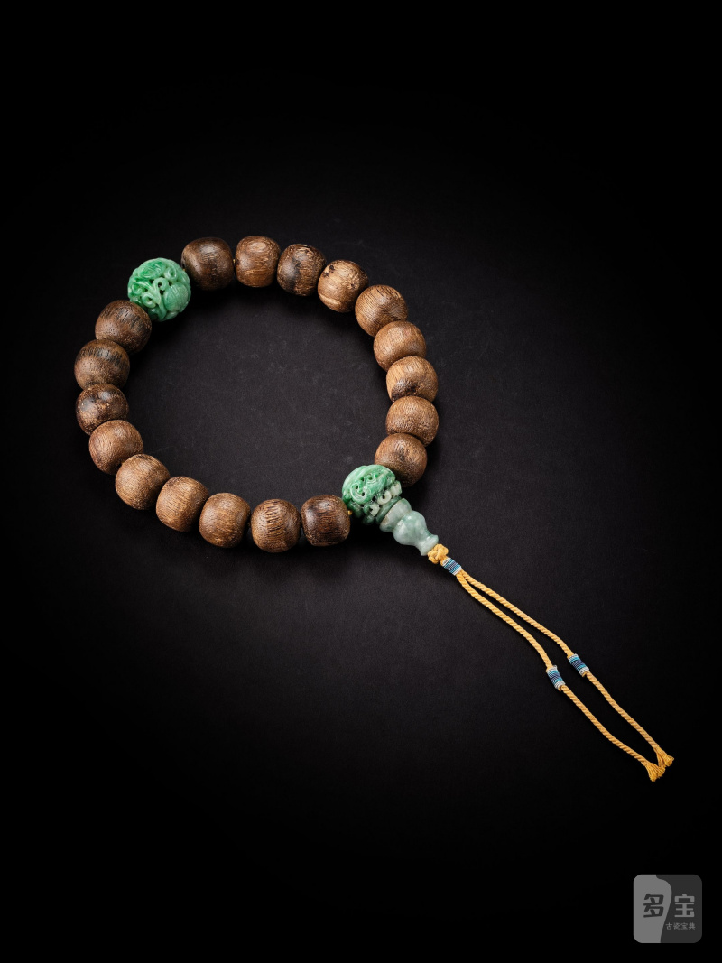 清　沉香木念珠手串 | AN ALOESWOOD BEAD ROSARY - 图4